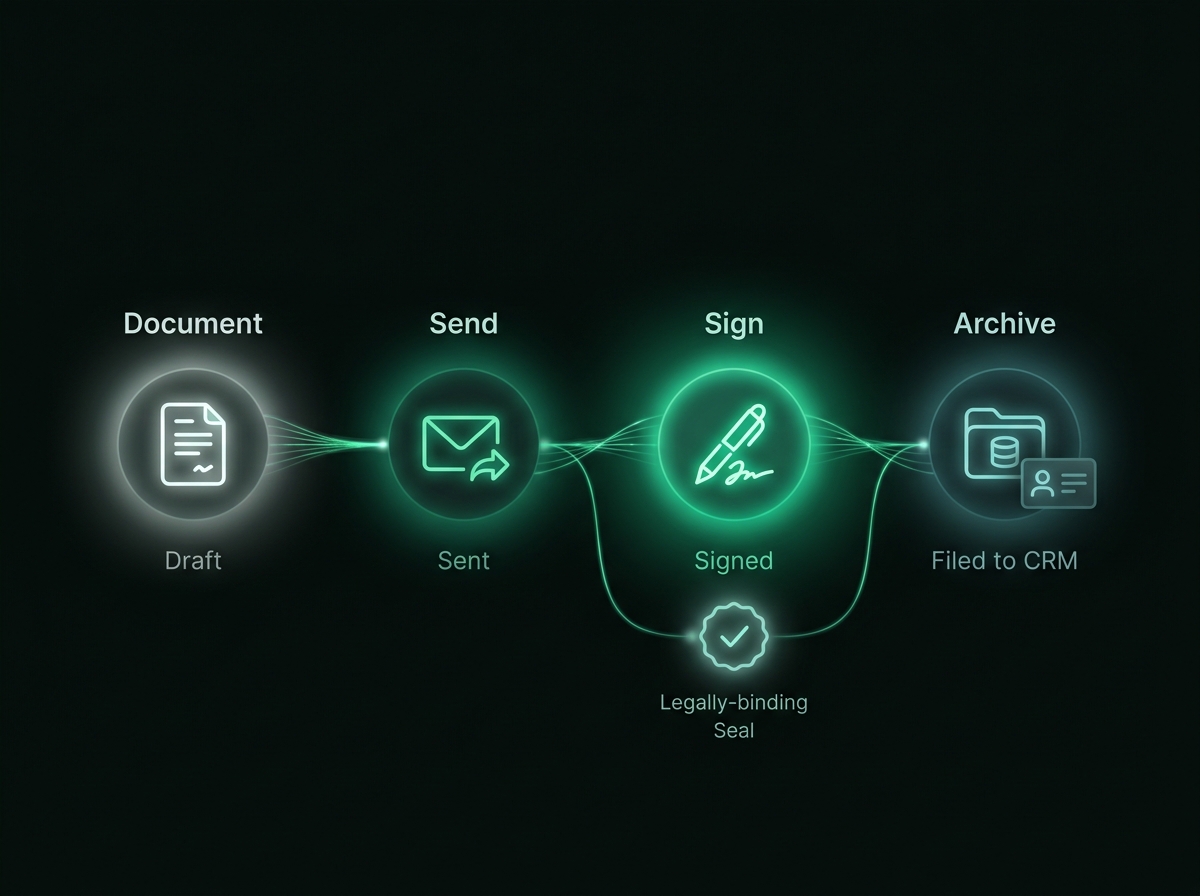 Digital e-signing flow